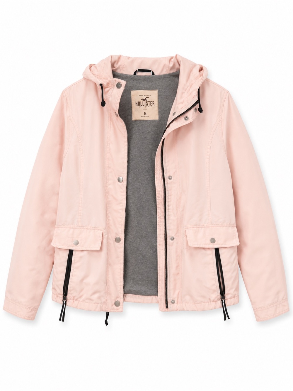 Hollister Blush Pink Hooded Anorak Jacket